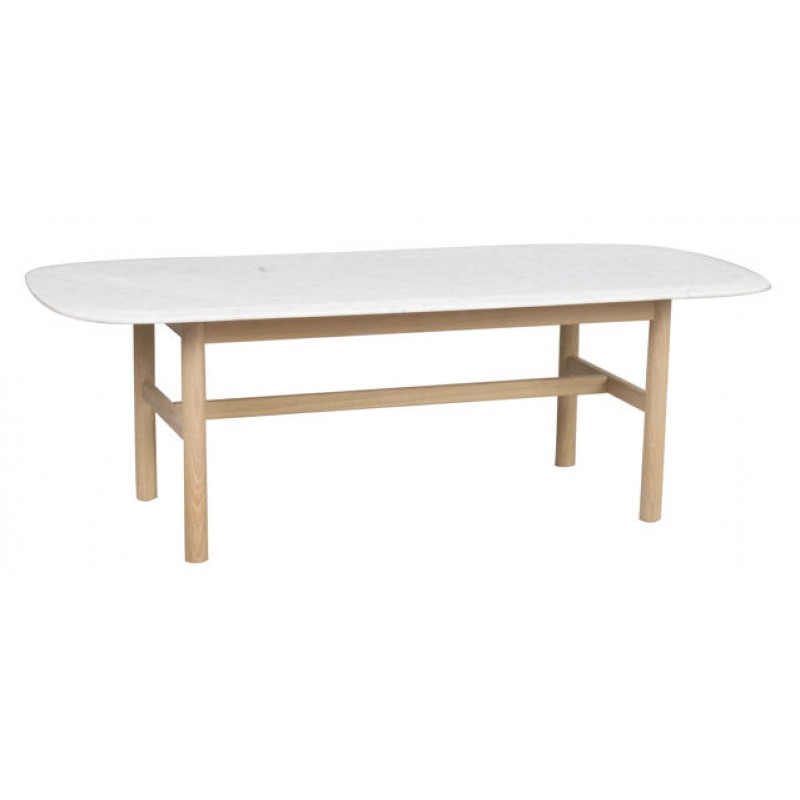 RO Hammond Coffee Table 135x62 Marble White/Whitewash